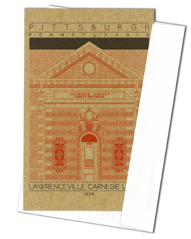 Lawrenceville Carnegie Library - 1898 Orange Miniature Digital Print