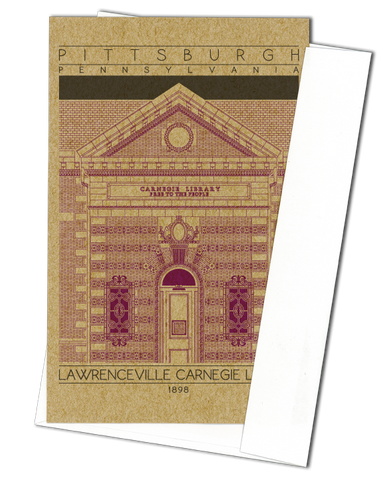 Lawrenceville Carnegie Library - 1898 Purple Miniature Digital Print