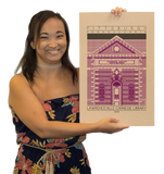 Lawrenceville Carnegie Library - 1898 Purple Digital Print