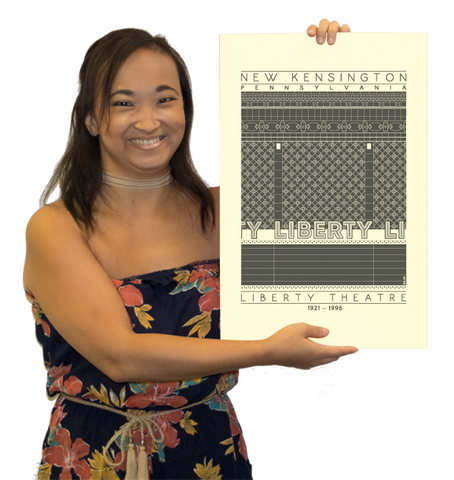 Liberty Theatre - 1921 - 1996 Black Digital Print