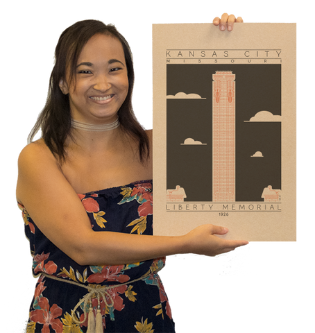 Liberty Memorial - 1926 Orange Digital Print