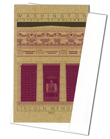 Lincoln Memorial - 1922 Purple Miniature Digital Print