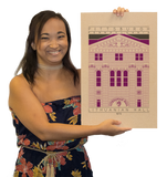 Lithuanian Hall - 1870 Purple Digital Print