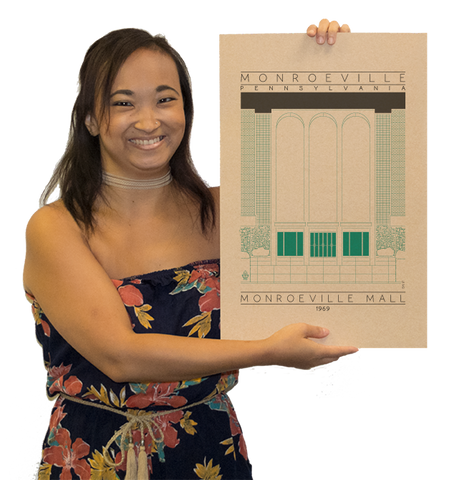 Monroeville Mall - 1969 Green Digital Print