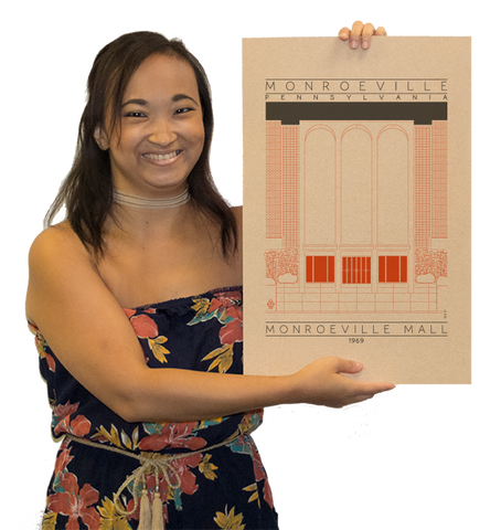 Monroeville Mall - 1969 Orange Digital Print