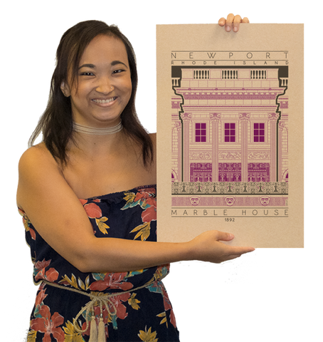 Marble House - 1892 Purple Digital Print