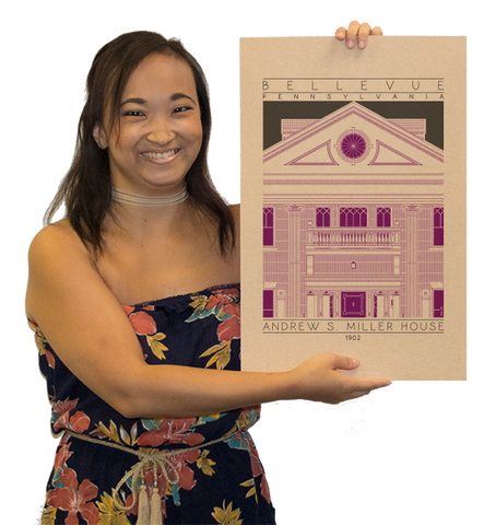 Andrew S. Miller House - 1902 Purple Digital Print