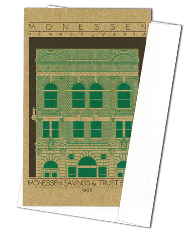 Monessen Savings & Trust Building - 1905 Green Miniature Digital Print