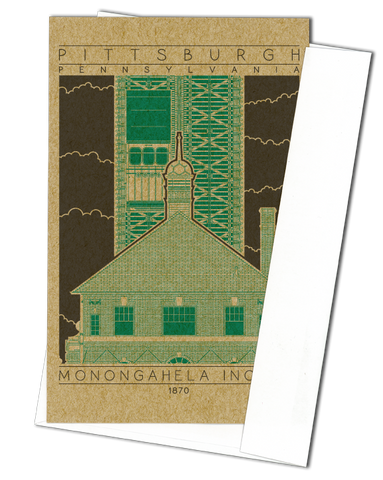Monongahela Incline - 1870 Green Miniature Digital Print