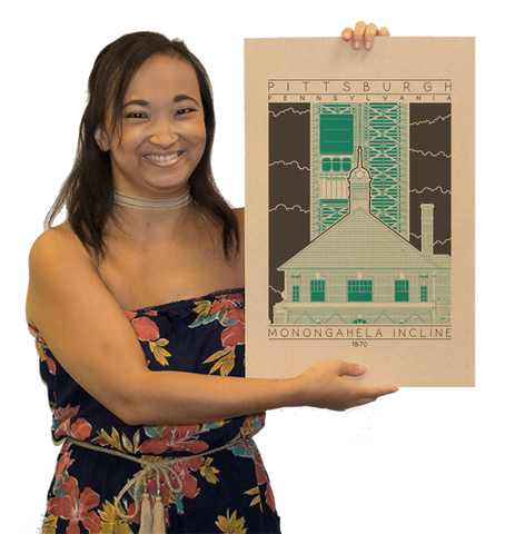 Monongahela Incline - 1870 Green Digital Print