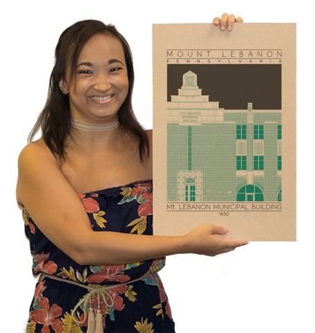 Mount Lebanon Municipal Building - 1930 Green Digital Print