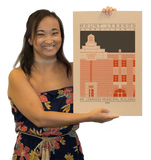 Mount Lebanon Municipal Building - 1930 Orange Digital Print