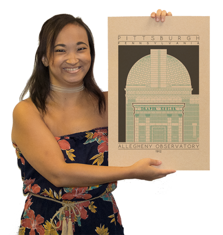 Allegheny Observatory - 1912 Green Digital Print