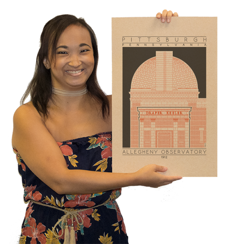 Allegheny Observatory - 1912 Orange Digital Print