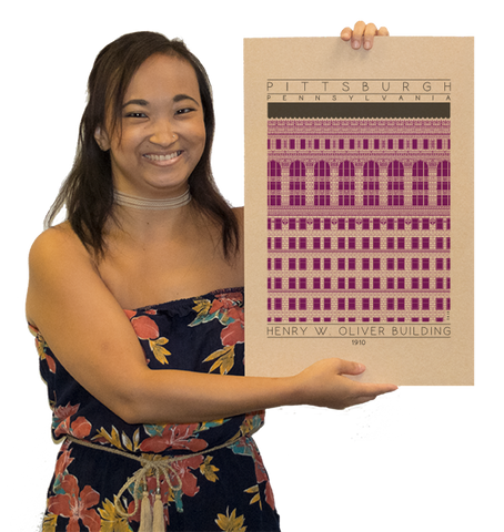 Henry W. Oliver Building - 1910 Purple Digital Print