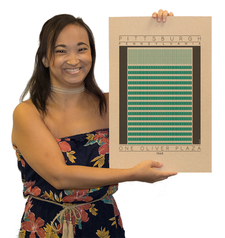 One Oliver Plaza - 1968 Green Digital Print