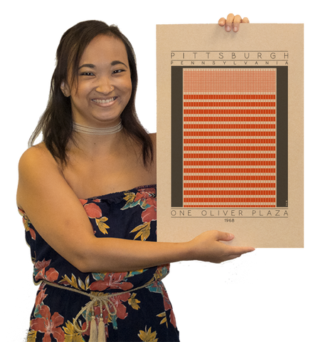 One Oliver Plaza - 1968 Orange Digital Print