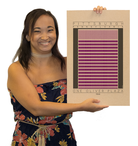 One Oliver Plaza - 1968 Purple Digital Print