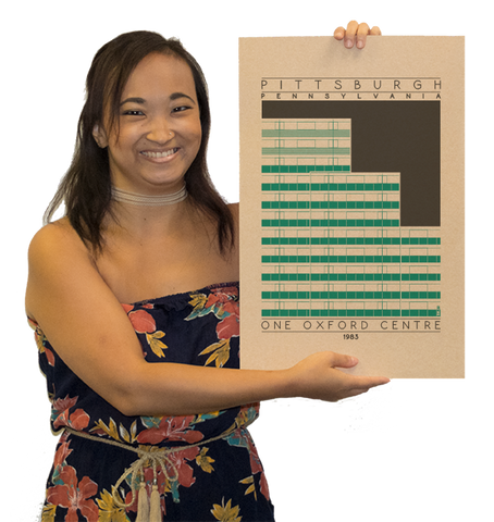 One Oxford Centre - 1983 Green Digital Print