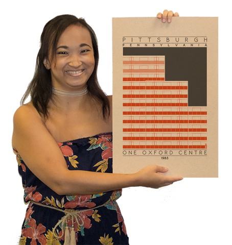 One Oxford Centre - 1983 Orange Digital Print