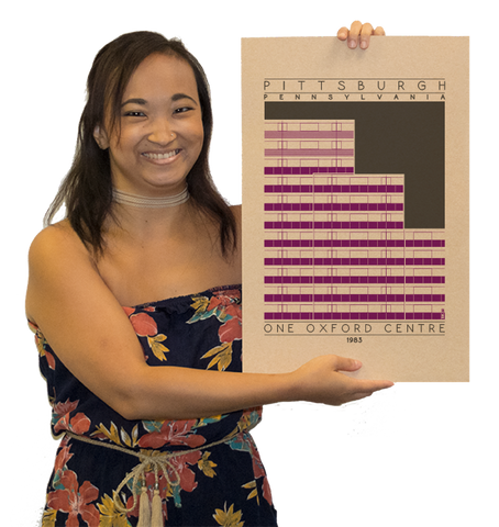 One Oxford Centre - 1983 Purple Digital Print