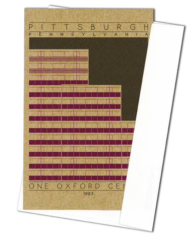 One Oxford Centre - 1983 Purple Miniature Digital Print