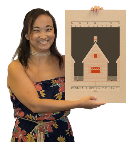 Pennsalt Historic District - 1850 Orange Digital Print