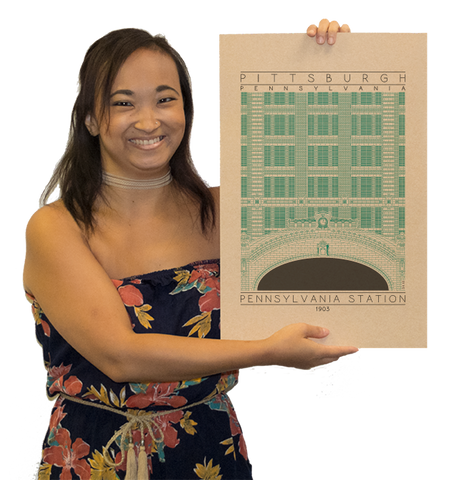 Pennsylvania Station - 1903 Green Digital Print