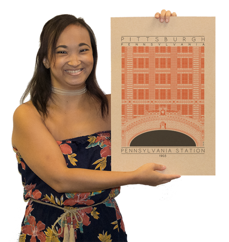 Pennsylvania Station - 1903 Orange Digital Print