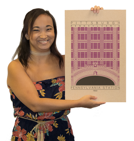 Pennsylvania Station - 1903 Purple Digital Print