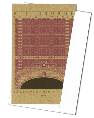 Pennsylvania Station - 1903 Purple Miniature Digital Print