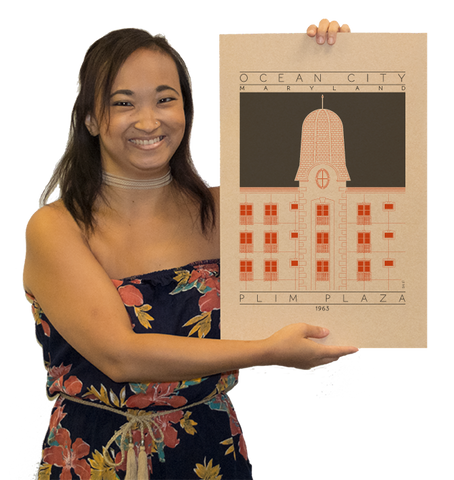 Plim Plaza - 1963 Orange Digital Print