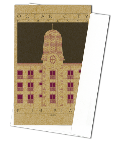 Plim Plaza - 1963 Purple Miniature Digital Print