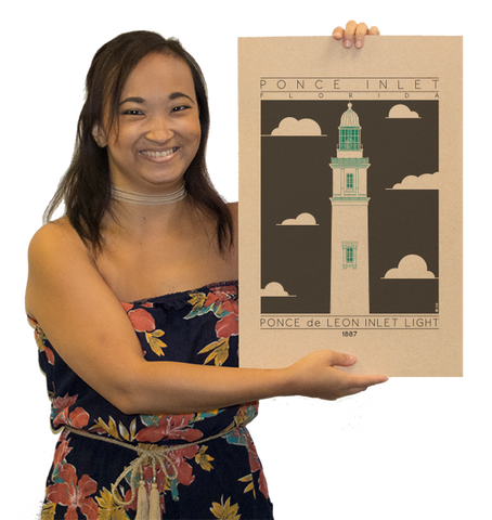 Ponce de Leon Inlet Light - 1887 Green Digital Print