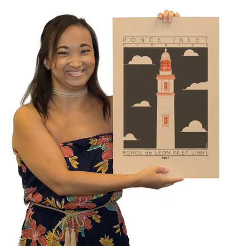 Ponce de Leon Inlet Light - 1887 Orange Digital Print