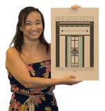 United States Post Office - 1933 Green Digital Print