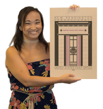 United States Post Office - 1933 Purple Digital Print