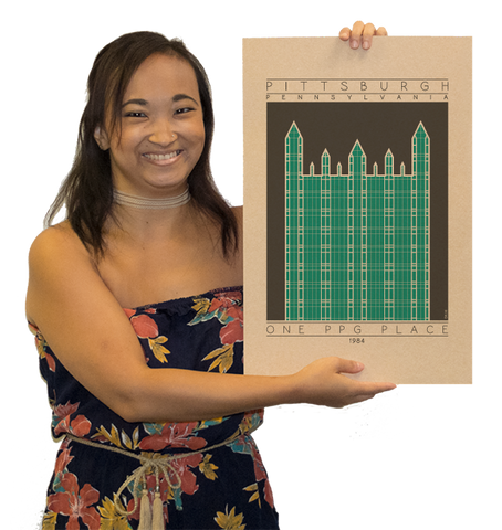 One PPG Place - 1984 Green Digital Print