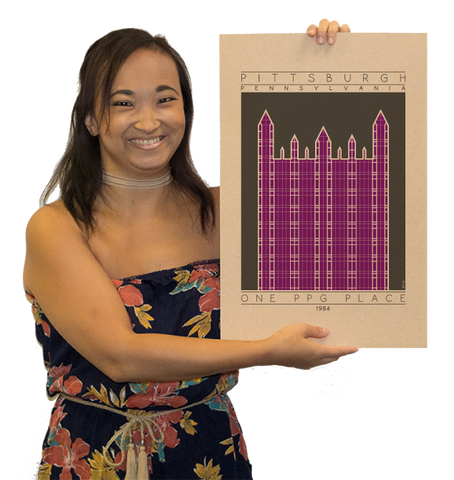 One PPG Place - 1984 Purple Digital Print