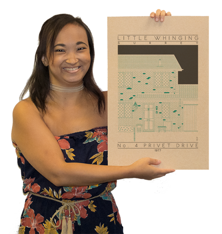 No. 4 Privet Drive - 1977 Green Digital Print