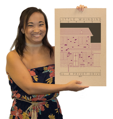 No. 4 Privet Drive - 1977 Purple Digital Print