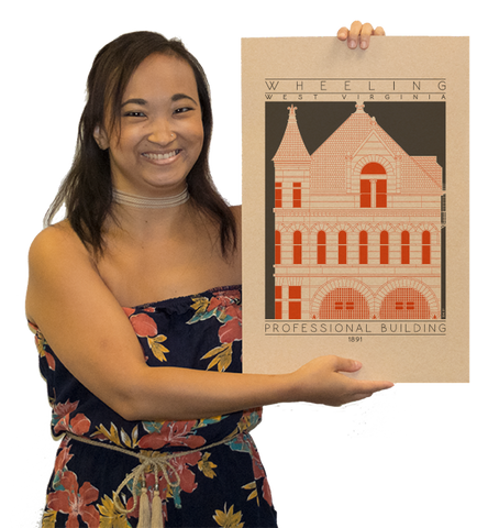 Professional Building - 1891 Orange Digital Print