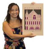 Professional Building - 1891 Purple Digital Print