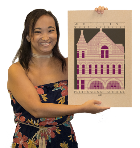 Professional Building - 1891 Purple Digital Print