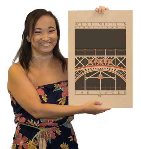 The Racer - 1927 Orange Digital Print