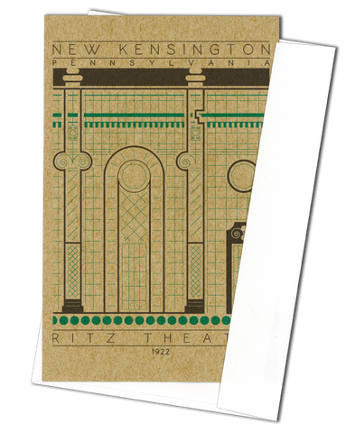 Ritz Theatre - 1922 Green Miniature Digital Print