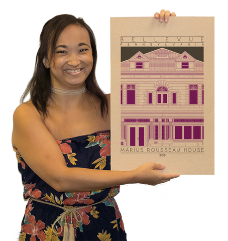 Marius Rousseau House - 1906 Purple Digital Print