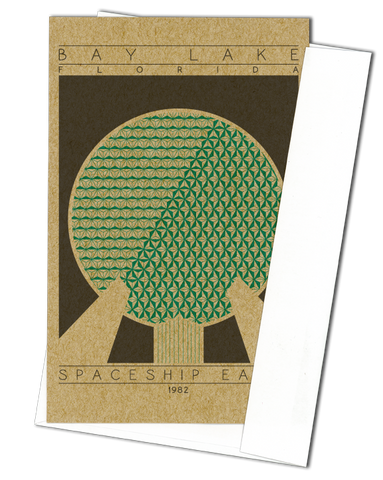 Spaceship Earth - 1982 Green Miniature Digital Print