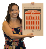 Spirit Building - 1908 Orange Digital Print