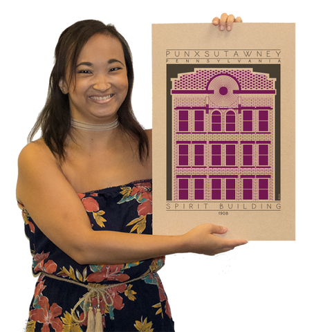 Spirit Building - 1908 Purple Digital Print